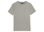 Lyle & Scott T-shirt voor kinderen met geborduurde motieven in dezelfde kleur (Sharkskin)