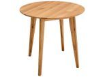 Cantus Esstisch, Eiche, Holz, Wildeiche, massiv, rund, konisch, 80x76x80 cm, Esszimmer, Tische, Esstische, Esstische rund