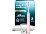 Elektrische Zahnbürste PHILIPS SONICARE "DiamondClean 9000 HX9911", pink, ElektrozahnbürstenB:17,4cm H:25,2cm T:11,1cm, Kunststoff, Elektrische Zahnbürste, mit Schalltechnologie, Ladeglass, USB-Reiseetui, B:17,4cm H:25,2cm T:11,1cm