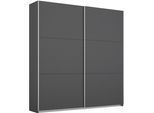 Schwebetürenschrank RAUCH "AURELIO Kleiderschrank Garderobe", grau (graumetallic), B:175cm H:210cm T:59cm, Holzwerkstoff, Schränke, Schwebetürenschrank, 3 verschiedene Ausstattungsvarianten Griffe aus Metall MADE IN GERMANY
