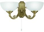 EGLO Wandleuchte "SAVOY Wandlampe - Metallguss - E14 - 2X40W - IP20", gold (brüniert), 2, H: 16cm, 1 Stk., Leuchten, Wandstrahler, Wandspot, Wohnzimmer, Flur, Schlafzimmer, L41xH16xAL21cm, Wandleuchte