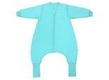 Babyschlafsack SCHLUMMERSACK "Schlafsack mit Füßen 1.0 Tog" Gr. 80, aqua, Schlafsäcke, Baby, L: 80cm, Obermaterial: 100% Baumwolle CO., L:80cm