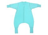 Babyschlafsack SCHLUMMERSACK "Schlafsack mit Füßen 1.0 Tog" Gr. 60, aqua, Schlafsäcke, Baby, L: 60cm, Obermaterial: 100% Baumwolle CO., L:60cm