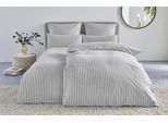 Bettwäsche "Linnea", grau (hellgrau), B/L: 135cm x 200cm, 1 Stk., 1 Stk., Flanell, B/L: 40cm x 80cm, 2 Stk., Flanell, Obermaterial: 100% Baumwolle, LEGER HOME BY LENA GERCKE, Bettwäsche, Bettwäsche, aus 100% Baumwolle, Streifendesign