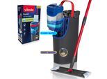 Bodenwischer-Set VILEDA "Vileda H2PrO Flat Mop System", schwarz, B:24,1cm H:43,3cm L:17,6cm, Kunststoff, Reinigungs-Sets, 100%-ige Trennung von sauberem und schmutzigem Wasser