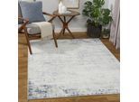 Teppich LIVABLISS "UTRECHT", grau, B:200cm H:10,98mm L:275cm, Kunstfaser, Teppiche, Teppich, Modern abstrakter Teppich im Marble-Look