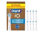 Aufsteckbürsten ORAL-B "iO Ultimative Reinigung", weiß, Zahnbürstenköpfe, 8 Stk., Aufsteckbürsten, Original Aufsteckbürsten für elektrische Oral-B iO Zahnbürsten