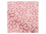 Baumwoll-Feincord "Blumen", rosa-color