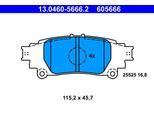 ATE Bremsbelagsatz, Scheibenbremse 13046056662 für LEXUS