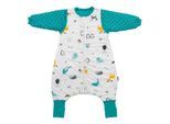 Babyschlafsack SCHLUMMERSACK "Schlafsack mit Füßen 2.5 Tog" Gr. 80, weiß (polarfreunde), Schlafsäcke, Baby, L: 80cm, Obermaterial: 100% Baumwolle CO(Bio)., L:80cm