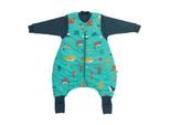 Babyschlafsack SCHLUMMERSACK "Schlafsack mit Füßen 2.5 Tog", Baby, Gr. L: 70cm, blau (meerestiere), Obermaterial: 100% Baumwolle CO., Schlafsäcke