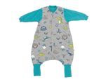 Babyschlafsack SCHLUMMERSACK "Schlafsack mit Füßen 2.5 Tog", Baby, Gr. L: 70cm, grau (dinosaurier), Obermaterial: 100% Baumwolle CO., Schlafsäcke