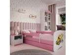 Mid.you , Pink , Holz , Birke , Sperrholz,Schichtholz , H2 , 1-Zonen , links montierbar, rechts montierbar , 80x160 cm , nicht verstellbar , Kinder- & Jugendzimmer, Kinderbetten, Kinderbetten
