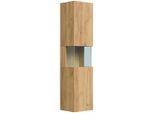 Mid.you , Eichefarben , Glas, Holzwerkstoff , 2 Fächer , 35.2x150x30 cm , hängend ,