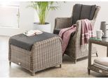 Gartenlounge-Set DESTINY "LUNA CASA", grau (vintage grau, anthrazit), B:60cm H:87cm T:71cm, Polyrattan, Sitzmöbel-Sets, Gartenlounge-Set, Aluminium, Polyrattan