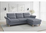 Ecksofa SIT & MORE "Pamela L-Form, Leder, B: 218 und 230 cm", graublau, B:230cm H:90cm T:164cm, Sofas, Ecksofa, optional Armteilverstellung, Bettfunktion & Bettkasten