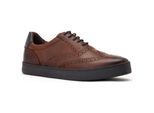 Base London Christo Leren Heren Bruine Veterschoenen