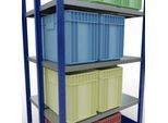 SCHULTE Lagertechnik - Stecks.Doppelgrundr. Typ 250 kg - 2000x1000x2x400 mm, 10 Böden
