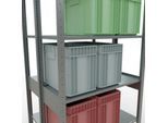 SCHULTE Lagertechnik - Stecks.Doppelgrundregal Typ 150 - 2500x1000x2x400 mm verz.2x6 Böden
