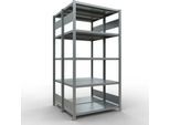 SCHULTE Lagertechnik - Stecks.Doppelgrundr. Typ 250 kg - 2000x1000x2x500 mm, 10 Böden