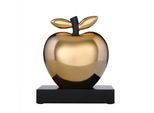 Dekofigur GOEBEL "Deko-Objekt Apfel "21 Carat" Studio 8 Art & Apple 28 cm gold", gold, B:14cm H:28cm T:24,5cm, Dekofiguren, Dekofigur, Abwischbar