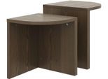 Satztisch KARUP DESIGN "COMBINE Tables Set, Couchtisch, Beistelltisch, Satztisch, 2’er Set", braun, B:43cm H:47cm T:43cm, Tische, Satztisch, Beistelltischset aus FSC-zertifiziertem Kiefernholz