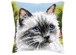 Kreuzstichkissen "Perser-Katze"