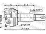 FEBEST Gelenksatz, Antriebswelle 0110aca33r radseitig für TOYOTA