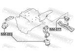 FEBEST Lagerung, Motor nm055 vorne links für NISSAN