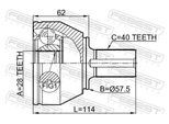 FEBEST Gelenksatz, Antriebswelle 2110ca220 Vorderachse für Ford Volvo