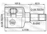 FEBEST Gelenksatz, Antriebswelle 2111ca220lh Vorderachse links für Ford