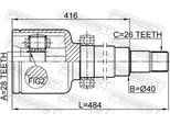 FEBEST Gelenksatz, Antriebswelle 2111ca220rh Vorderachse rechts für Ford