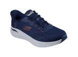 Skechers Arch Fit 2.0 Lestur Textiel Heren Marineblauw/rode Sneakers