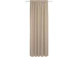 Vorhang ADAM "Uni Collection, Made in Germany", braun (hellbraun), B:142cm H:155cm, Baumwolle (Bio-Baumwolle), Gardinen, Vorhang, Blickdichter aus 100% Bio-Baumwolle, Vorhang nach Wunschmaß