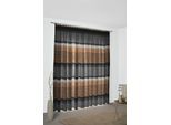 Vorhang WIRTH "Maribor" Gr. 1, grau (grau, braun), B:132cm H:145cm, Jacquard, Baumwolle, Polyester, Gardinen, Vorhang