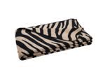 Dieter Knoll Wohndecke Zebra, Schwarz, Taupe, Textil, Animalprint, 150x200 cm, pflegeleicht, Wohntextilien, Decken, Kuscheldecken