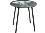 Beistelltisch HAKU "Sofatisch, Wohnzimmertisch", schwarz (schwarz, schwarz, schwarz), B:40cm H:41cm T:40cm, Tische, Beistelltisch, rund - aus Metall Schwarz - Ø/H 40/41 cm