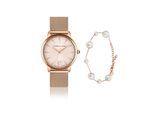 Quarzuhr ISABELLA FORD "SFA2-2", rosa (rose gold), Armbanduhren, Damen, Quarzuhr