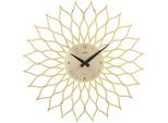 Wanduhr AMS "W9359", gold (goldfarben), Wanduhren, B/H/L: 7cm, Wanduhr, Quarzuhr,Wohnzimmer,Esszimmer,Küche,Arbeitszimmer,Büro, Flur