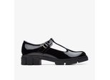 Teala Bar Zwarte Leren Patent Schoenen