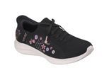 Skechers Ultra Flex 4.0 Sweet Petals Textiel Damenschoenen Zwart Gebreid/Multi Trim Trainers