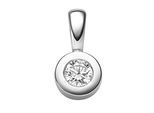 Kettenanhänger ADELIA´S "Anhänger 585 Weißgold ( 14K ) mit 1 Brillant ( 0,2 ct )", silber, Schmuckanhänger, Damen, 0,2 VVS = sehr sehr kleine Einschlüsse, Gold, Kettenanhänger, Goldanhänger