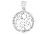 Kettenanhänger ADELIA´S "Anhänger – Lebensbaumanhänger aus 925 Silber mit Zirkonia", silber, Schmuckanhänger, Damen, Silber 925 (Sterlingsilber), Kettenanhänger, Geschenkidee: zeitlos und vielseitig