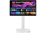 LG LED-Monitor "32U889SA 31,5 Zoll 4K-UHD IPS-Smart Monitor", Energieeffizienz: F (A-G), weiß, B:72,74cm H:43,74cm T:2,78cm, Monitore, mit Touchscreen und Standfuß mit Rollen