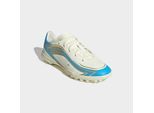 Fußballschuh ADIDAS PERFORMANCE "F50 MESSI CLUB KIDS TF", Mädchen, Gr. 35, ivory, semi blau burst, icey blau, Synthetik, Schuhe Fußballschuh, für Kinder & Jugendliche