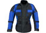 Motorradjacke ROLEFF "Kids" Gr. XXL, schwarz (schwarz, blau), Jacken, Kinder, XXL, Obermaterial: 100% Polyester. Innenfutter: 100% Polyester, Motorradjacke, geeignet für Kinder, mit Sicherheitsstreifen