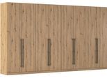 Kleiderschrank OTTO HOME "Mehrzweckschrank Aktenschrank Möbel Mietswohnung Schlafzimmer AVOLA", braun (eiche artisan), B:360cm H:229cm T:54cm, Holzwerkstoff, Schränke, Kleiderschrank, mit hochwertigen Stangengriffen in Schwarz aus Metall MADE IN GERMANY