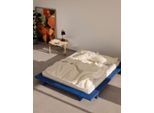 Futonbett KARUP DESIGN "Bettgestell JAPAN BED Futonbett aus FSC-zertifiziertem Massivholz", vivid blau, B:168cm H:20cm L:228cm, Betten, Futonbett, zeitlos, bequem & in mehreren Farben und Größen erhältlich