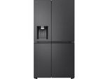 LG Side-by-Side "GSLE81EPBD", Energieeffizienz: D, schwarz (schwarz metallic), B:91,3cm H:179cm T:73,5cm, Kühlschränke, Wasser-/Eis-/Crushed Ice-Spender, Wassertank, Door Cooling+, Side-by-Side
