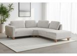 Ecksofa SIT & MORE "Concept", ivory, B:223cm H:84cm T:251cm, 100% Polyester, Sofas, Ecksofa, Modernes Sofa in drei Fußfarben zur Auswahl